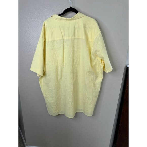 Winston‎ Mens Yellow Shirt 3xt Short sleeve cotton button up collared - Picture 6 of 7